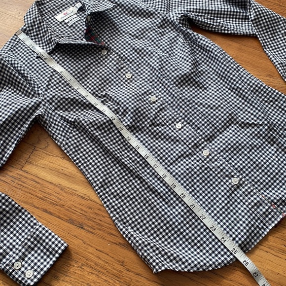 Vineyard Vines Cotton Cashmere Holiday Gingham Button Down Shirt Size 0 - Picture 5 of 12
